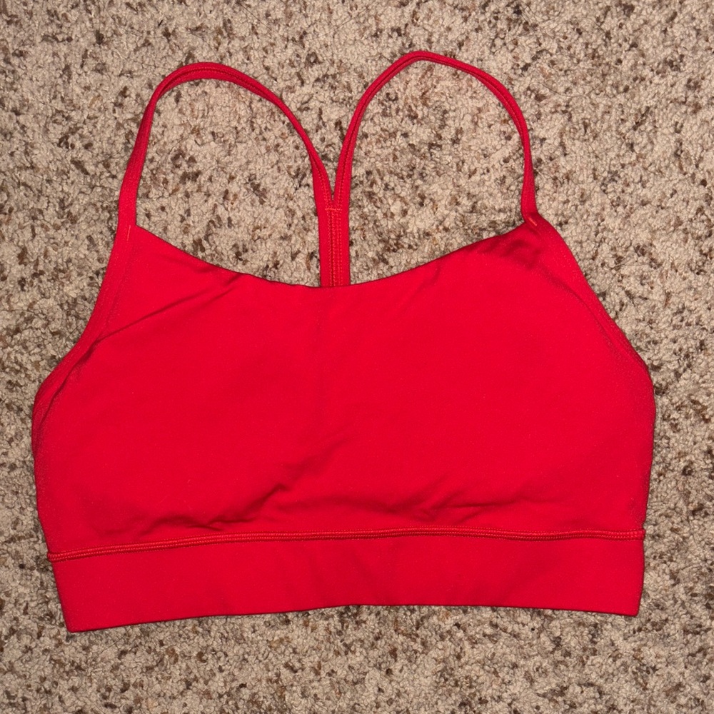 CRZ YOGA Vibrant Red Sports Bra